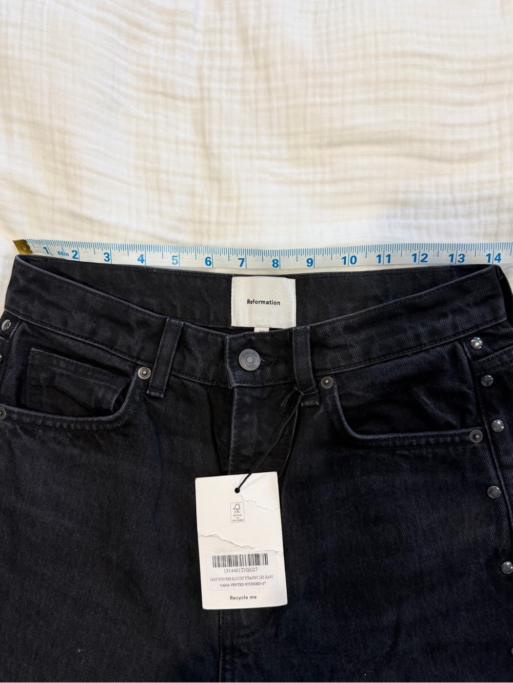 Reformation Cary High Rise Slouchy Straight Leg Jeans - Picture 5 of 7